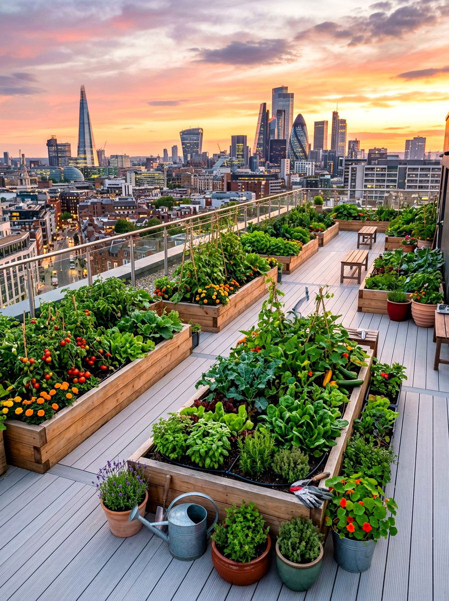 Rooftop Vegetable Garden - 30 vegetable garden layout ideas