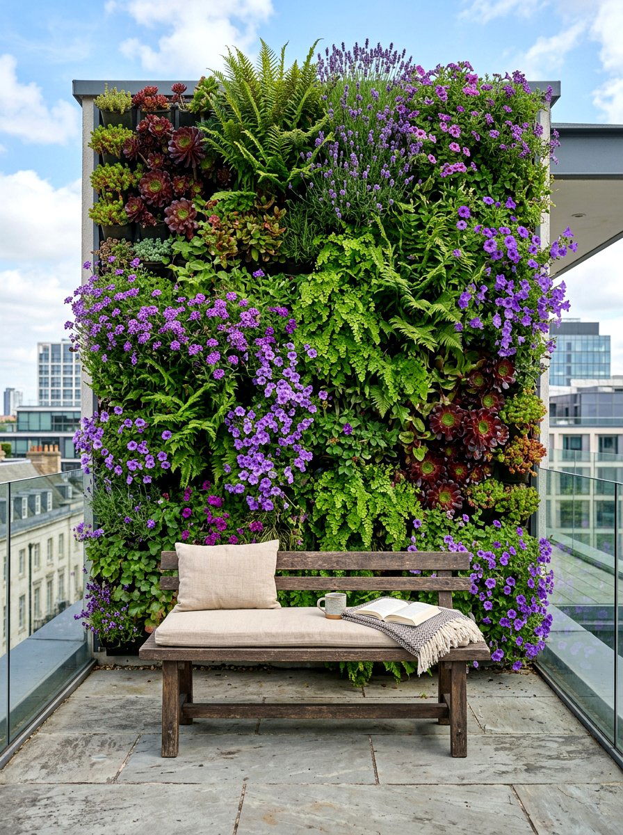 Rooftop Vertical Garden - 30 rooftop patio ideas