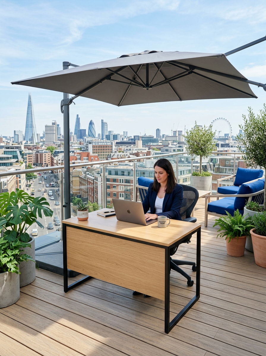 Rooftop Workspace - 30 rooftop deck ideas