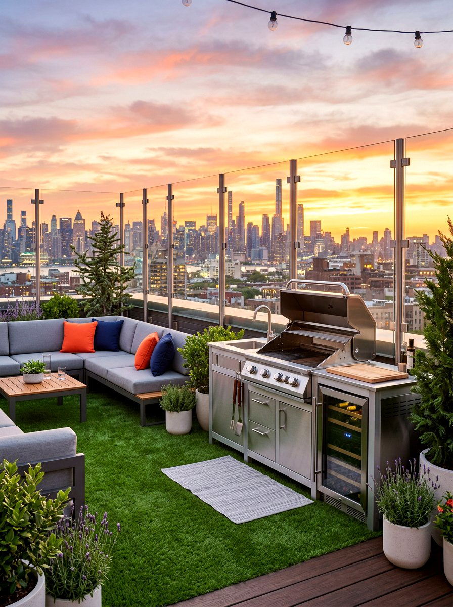 Rooftop bbq terrace - 30 family BBQ patio ideas