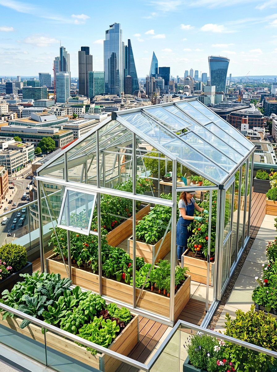 Rooftop garden greenhouse - 30 backyard greenhouse ideas