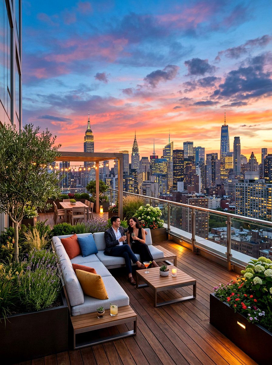 Rooftop garden terrace - 30 luxury landscaping ideas