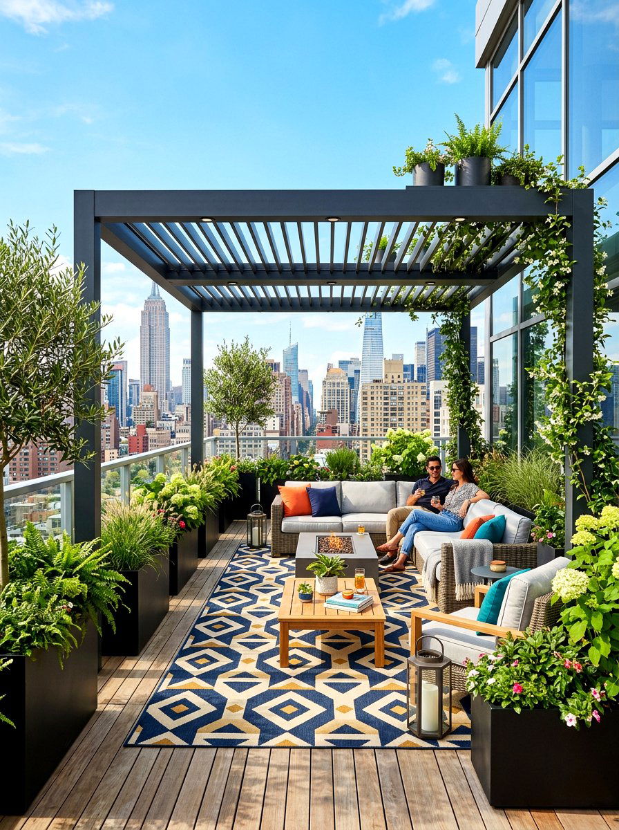 Rooftop pergola - 30 modern pergola ideas