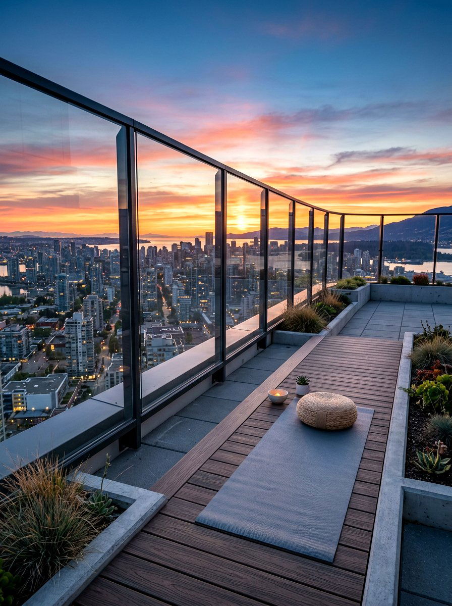 Rooftop sunrise meditation area - 30 sunrise meditation space ideas