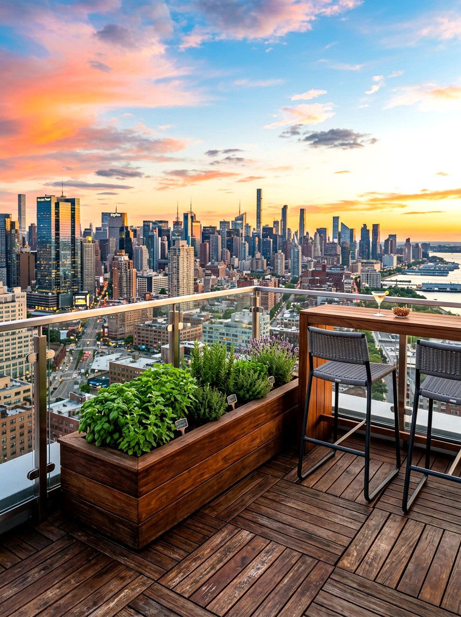 Rooftop terrace deck - 30 cozy deck ideas