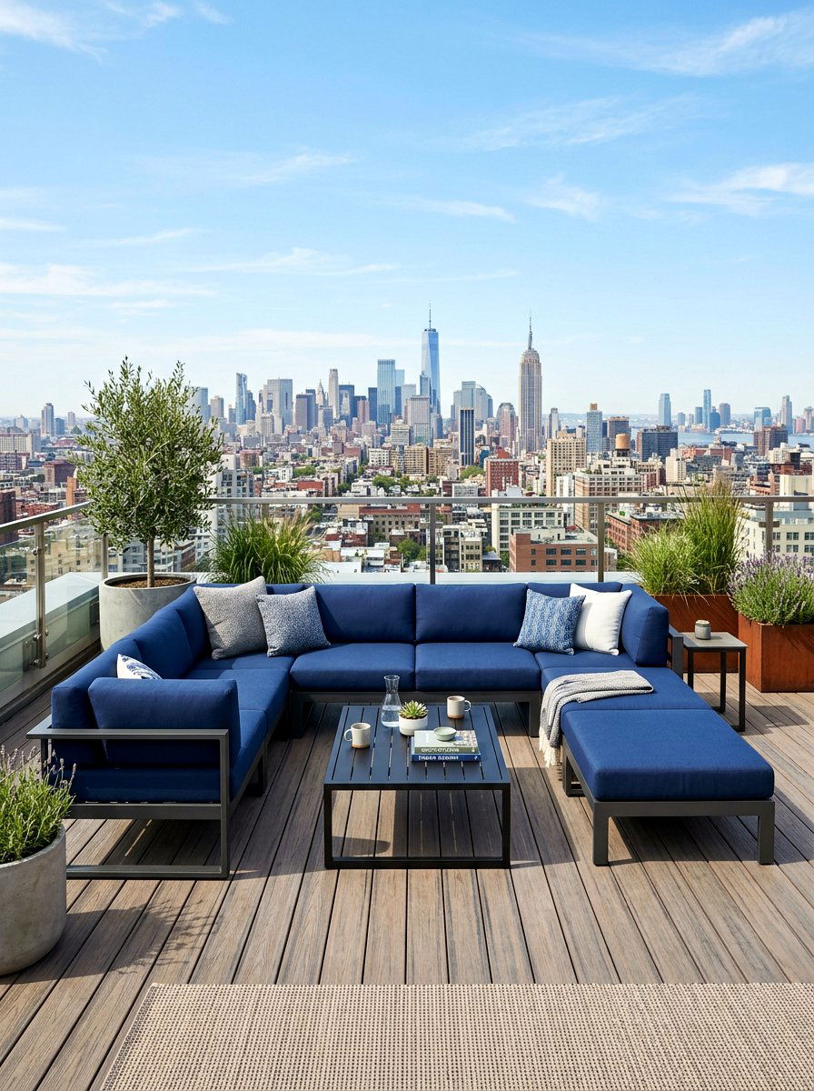 Rooftop terrace modular sofa design - 30 outdoor modular sofa ideas