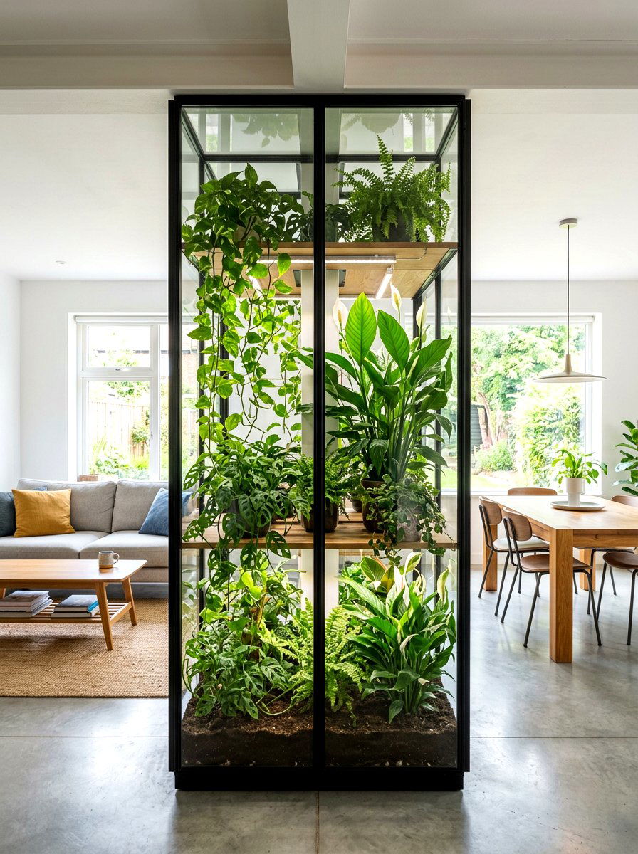 Room Divider Greenhouse - 30 indoor greenhouse ideas