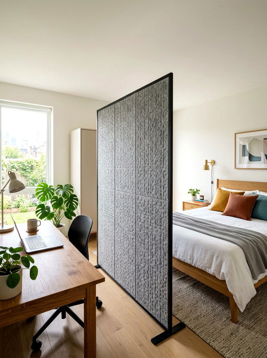 Room Divider Screen - 30 acoustic bedroom ideas