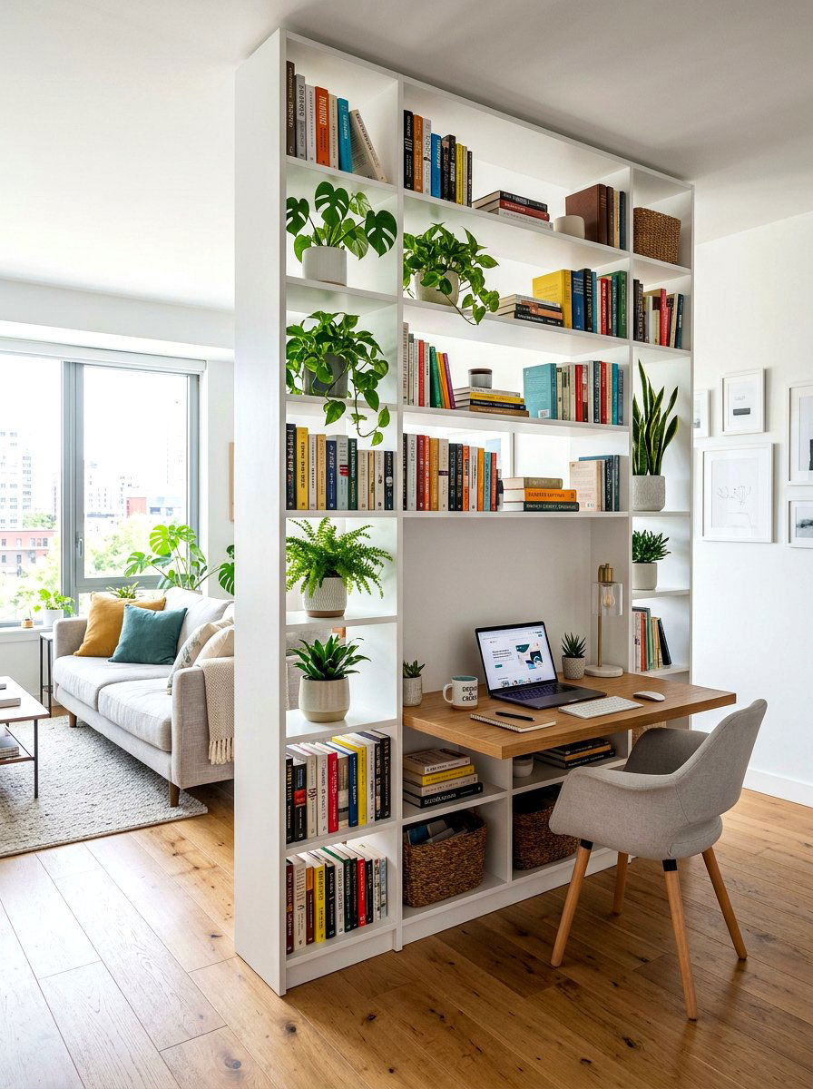 Room Divider Workspace - 30 office nook apartment ideas
