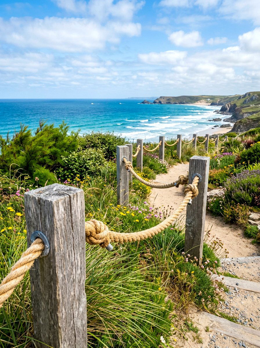 Rope Post Fence - 30 cheap fence ideas