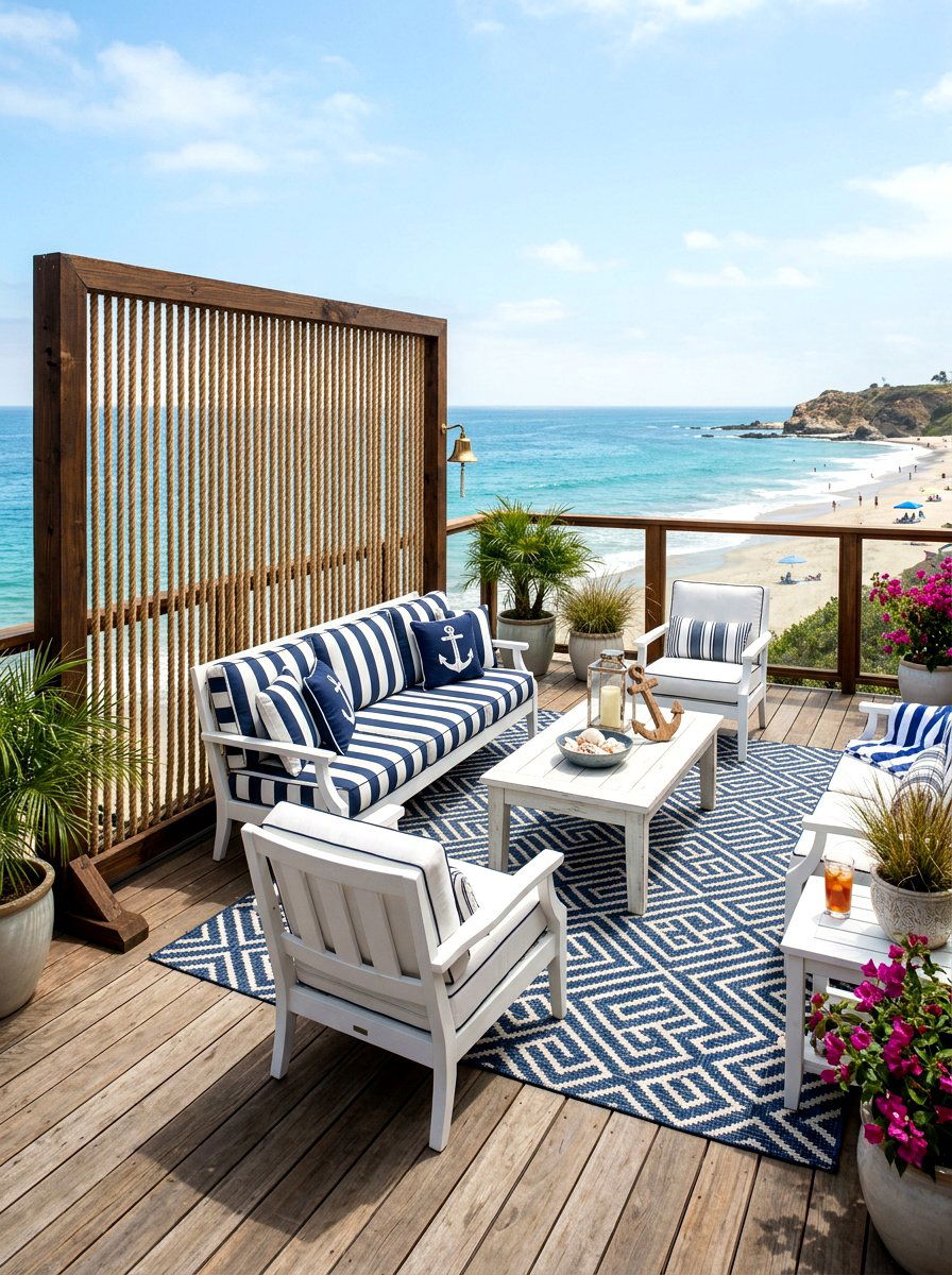 Rope Privacy Wall Screen - 30 deck privacy wall ideas