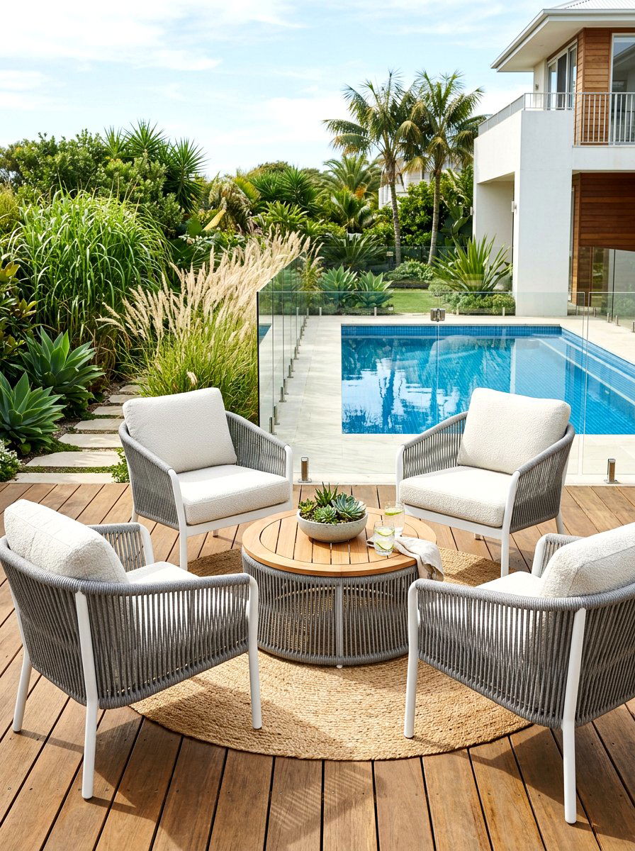 Rope Seating Group - 30 poolside furniture ideas