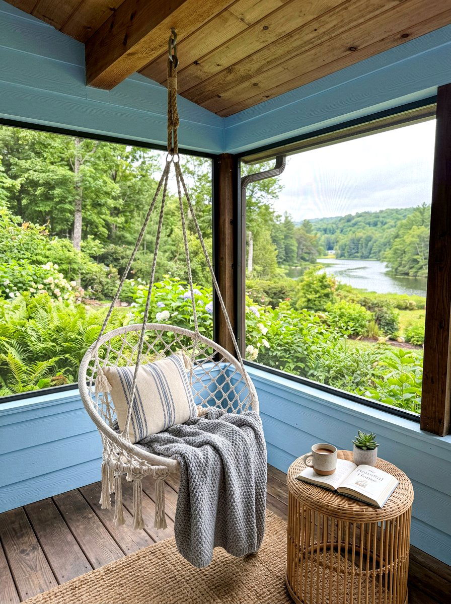 Rope Swing Chair - 30 porch furniture ideas
