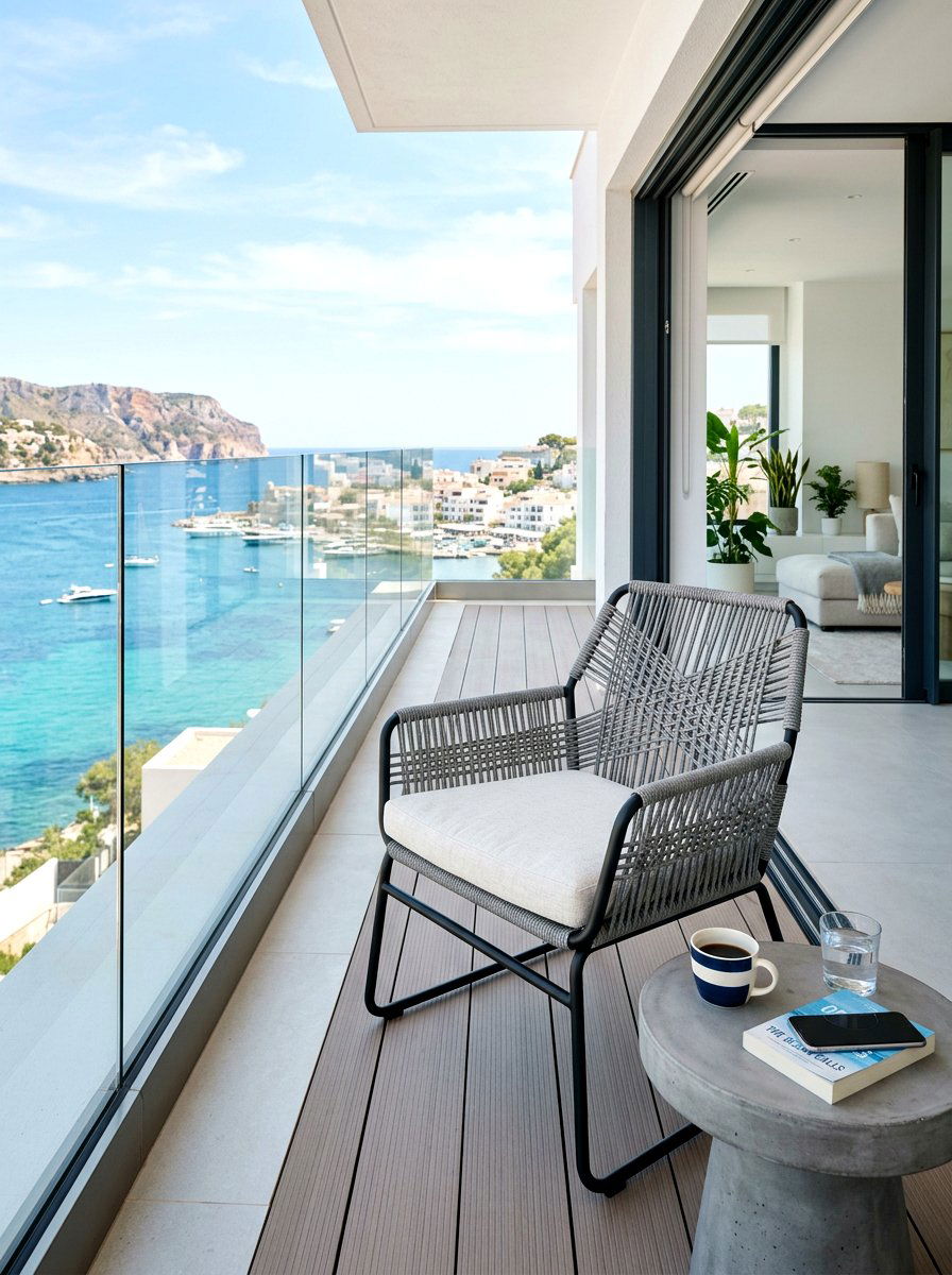 Rope Weave Balcony Chair - 30 balcony lounge chair ideas
