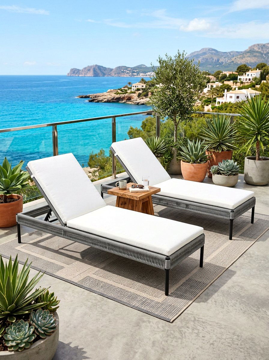 Rope Weave Outdoor Seating - 30 luxury sun lounger ideas