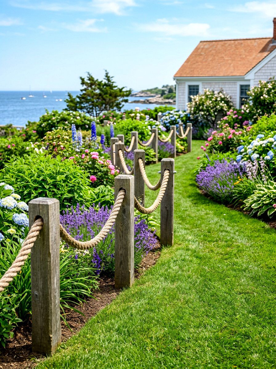Rope lawn borders - 30 lawn edging ideas