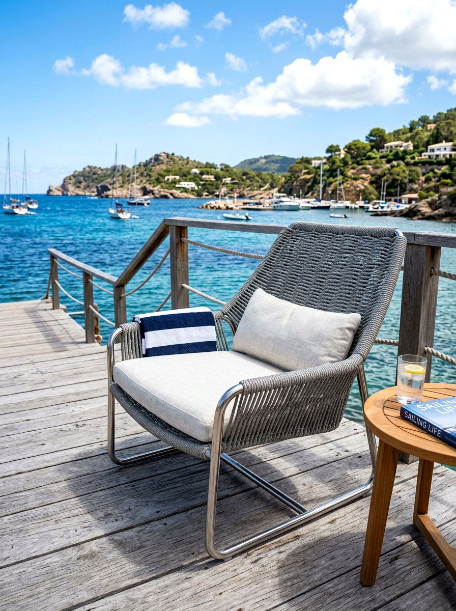 Rope lounge chair - 30 pool lounge chair ideas
