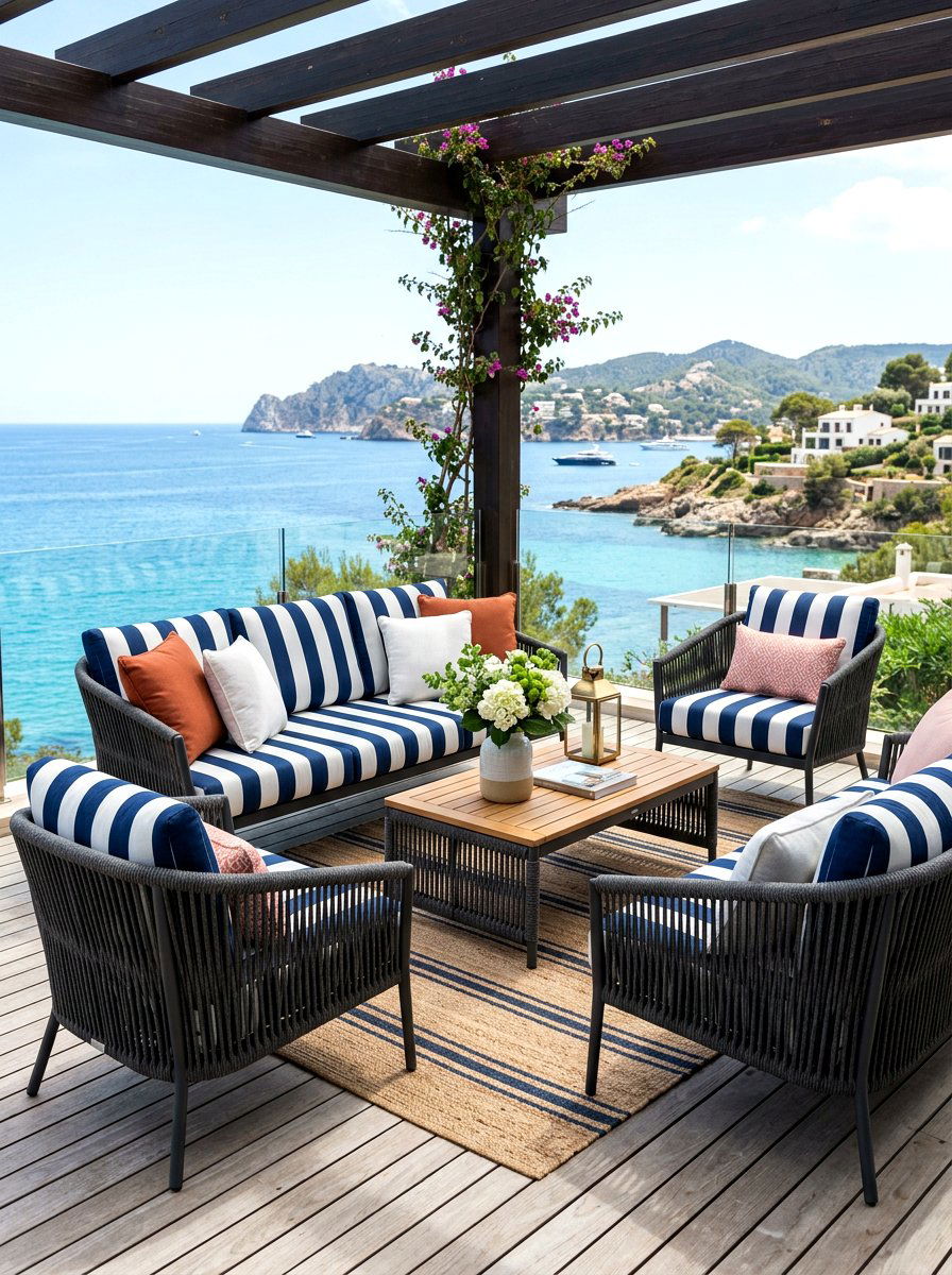 Rope weave furniture - 30 veranda furniture ideas