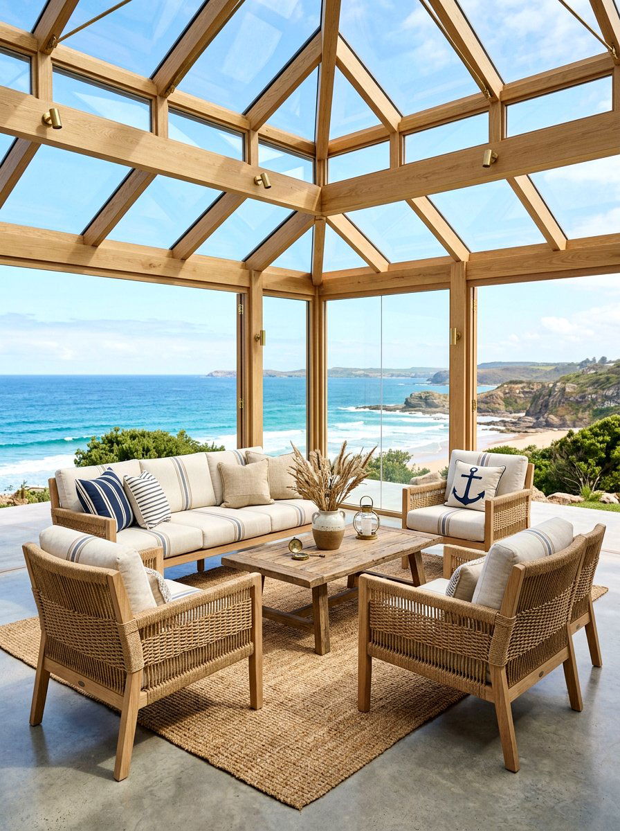 Rope woven furniture - 30 pavilion lounge furniture ideas