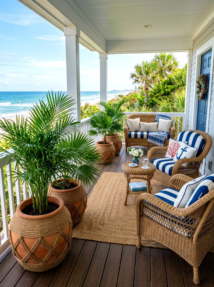 Rope wrapped terracotta pots - 30 terracotta pot ideas