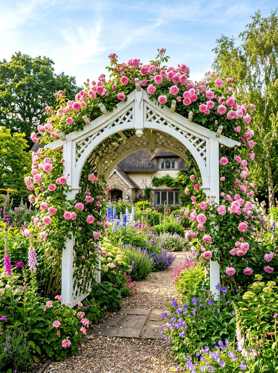 Rose Arches - 30 edible flower garden ideas