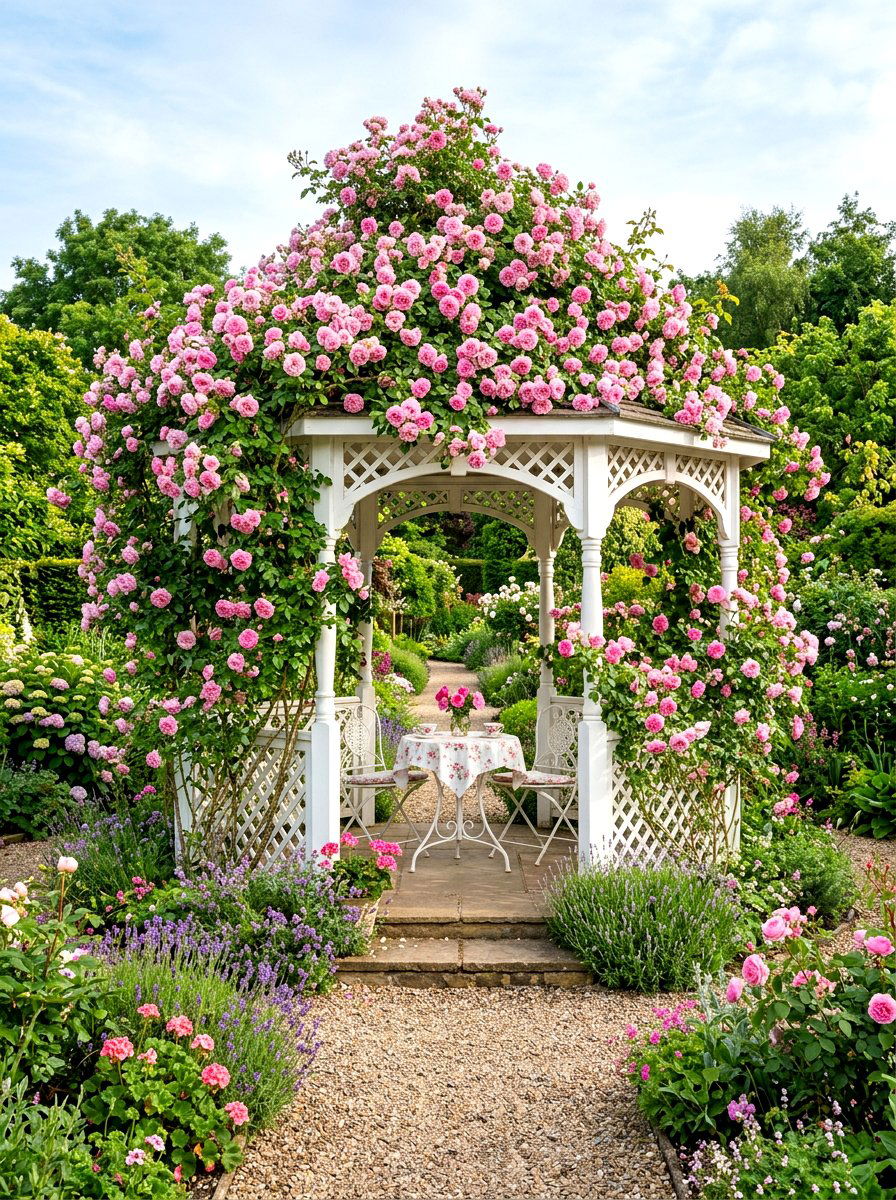 Rose Garden Gazebo - 30 rose garden ideas