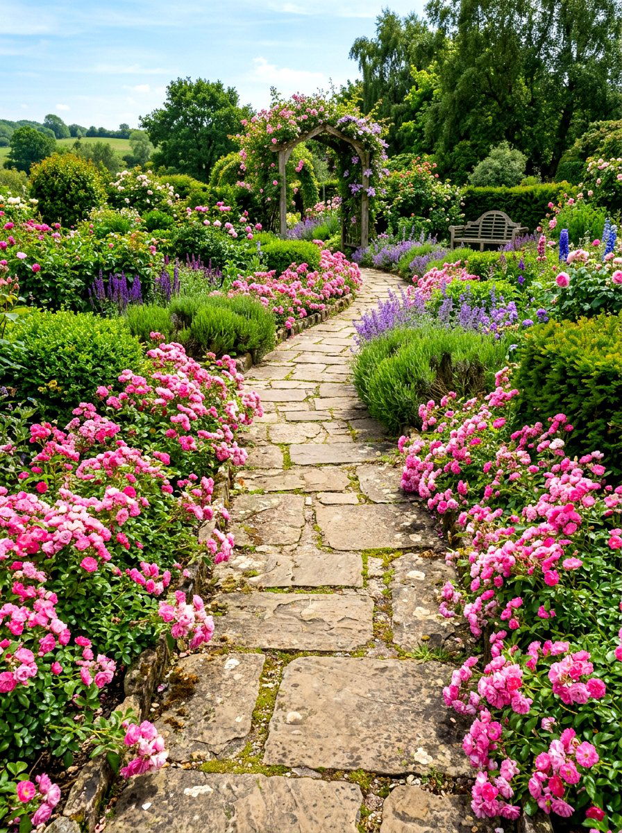 Rose Garden Path - 30 rose garden ideas