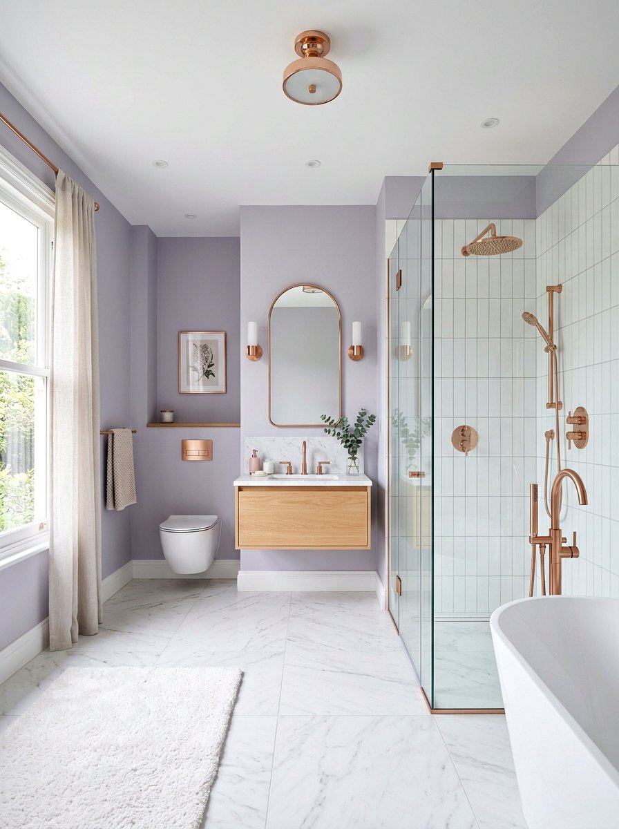 Rose Gold Bathroom Hardware - 30 sunset bathroom ideas