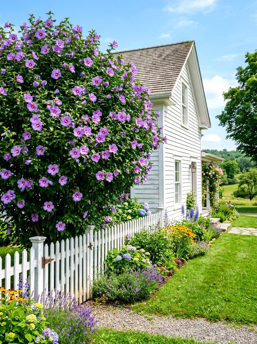 Rose Of Sharon - 30 front yard shrub ideas