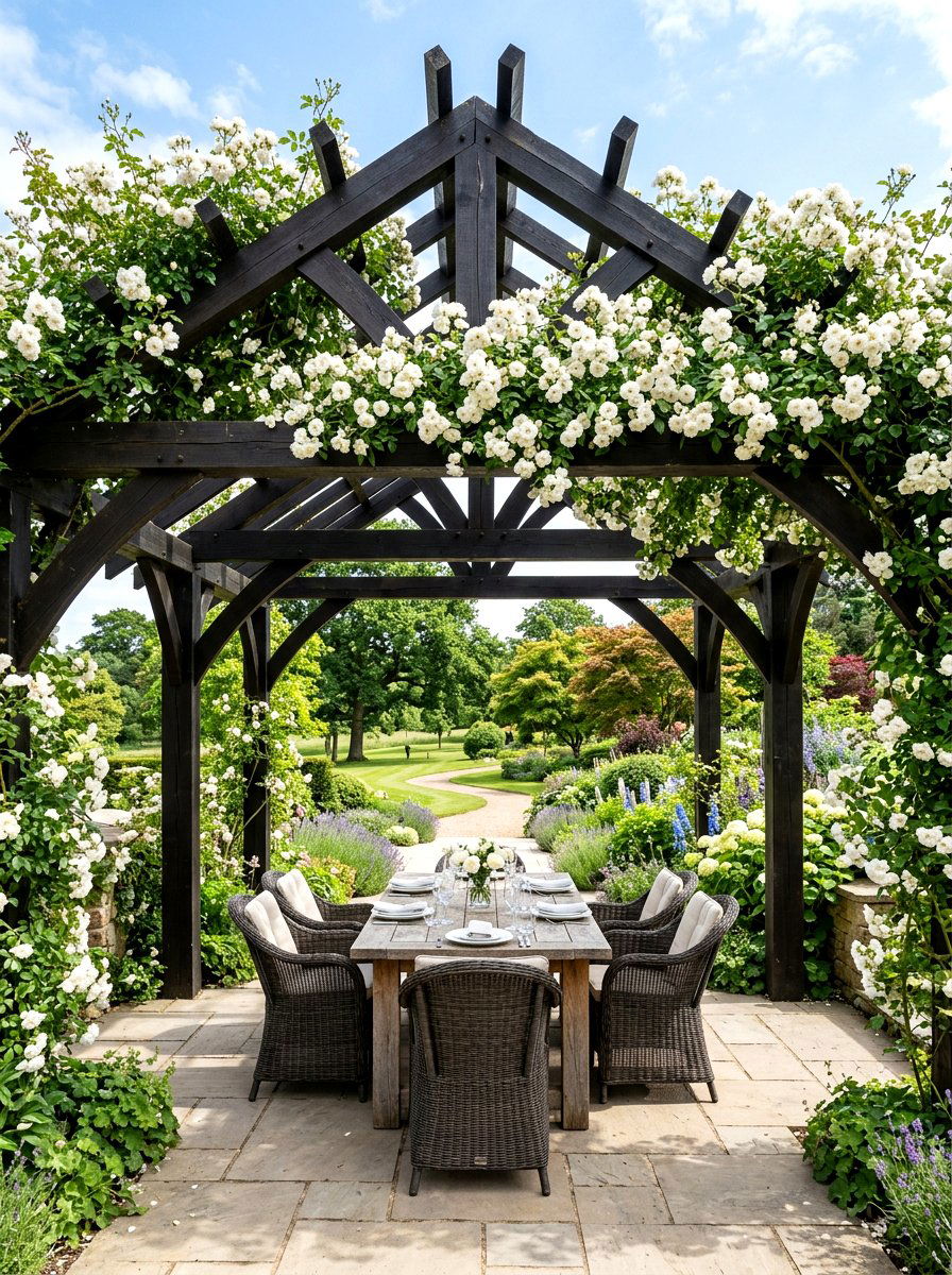 Rose Pergola Structure - 30 rose garden ideas
