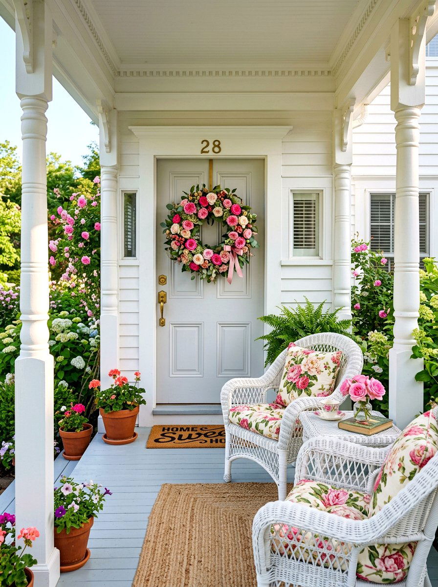 Rose Wreath - 30 door wreath ideas