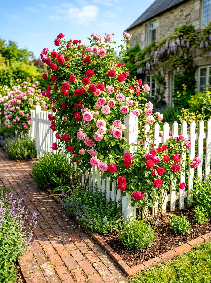 Rose bush corner - 30 corner yard landscaping ideas