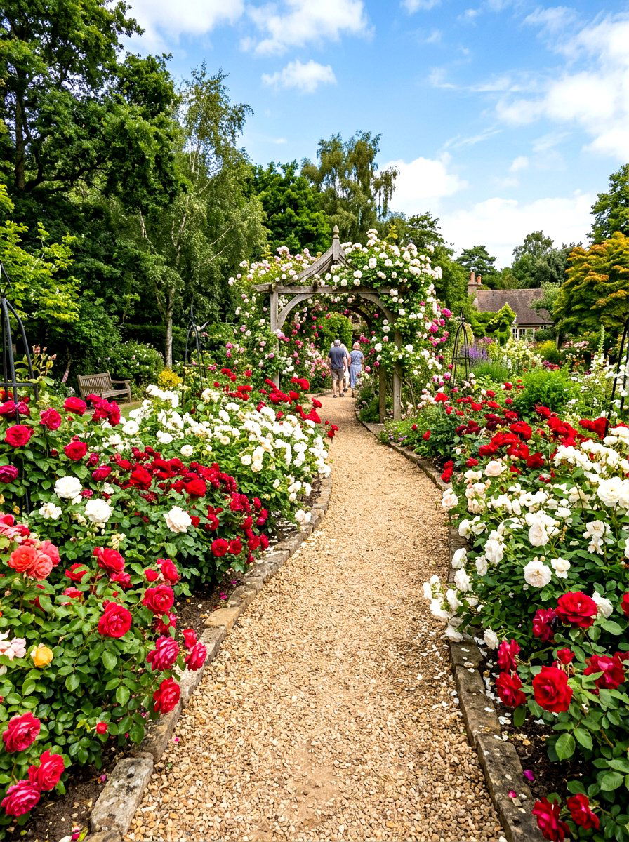 Rose garden walkway - 30 sensory garden ideas