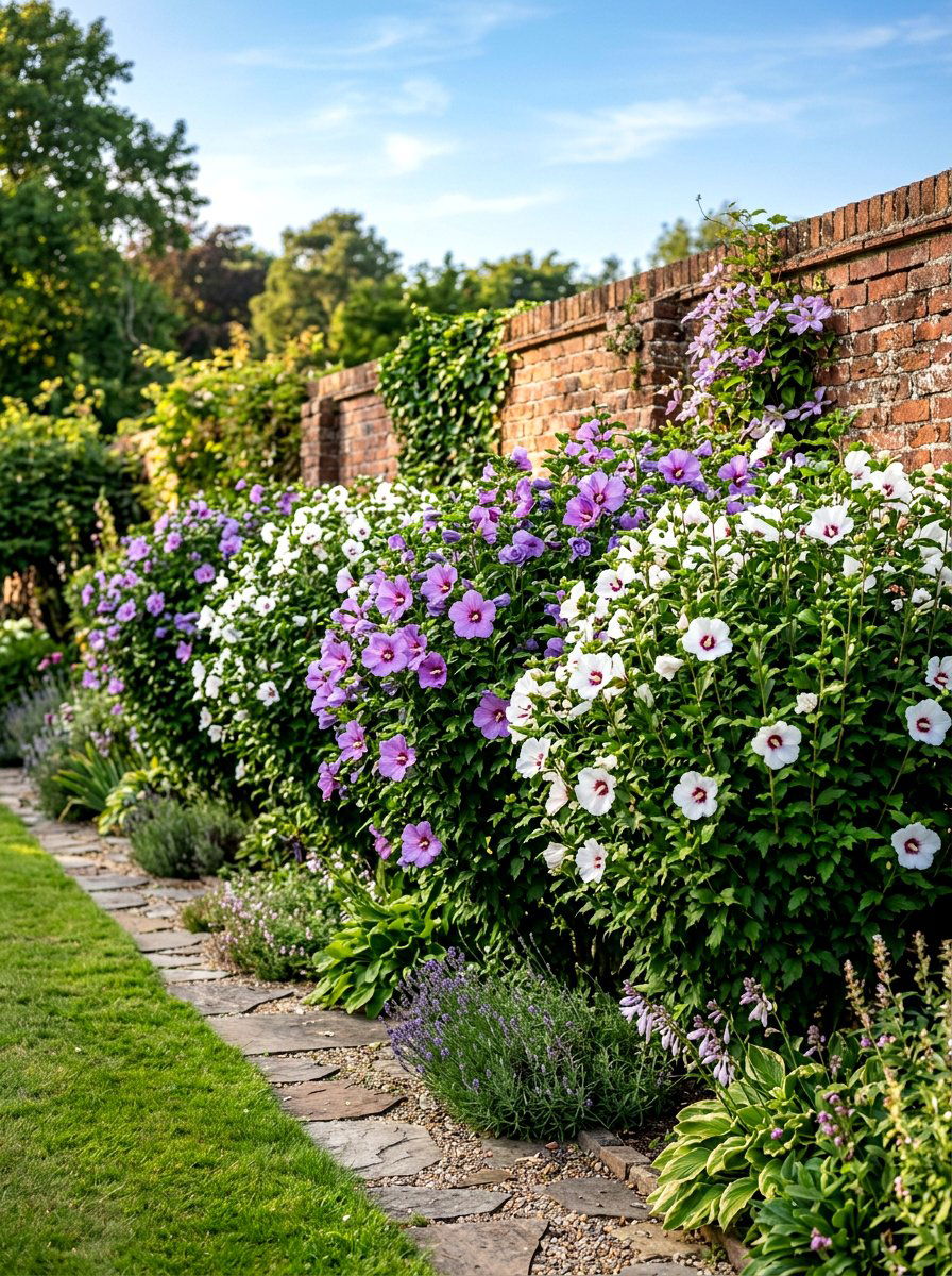 Rose of Sharon Hedge - 30 hedge row ideas