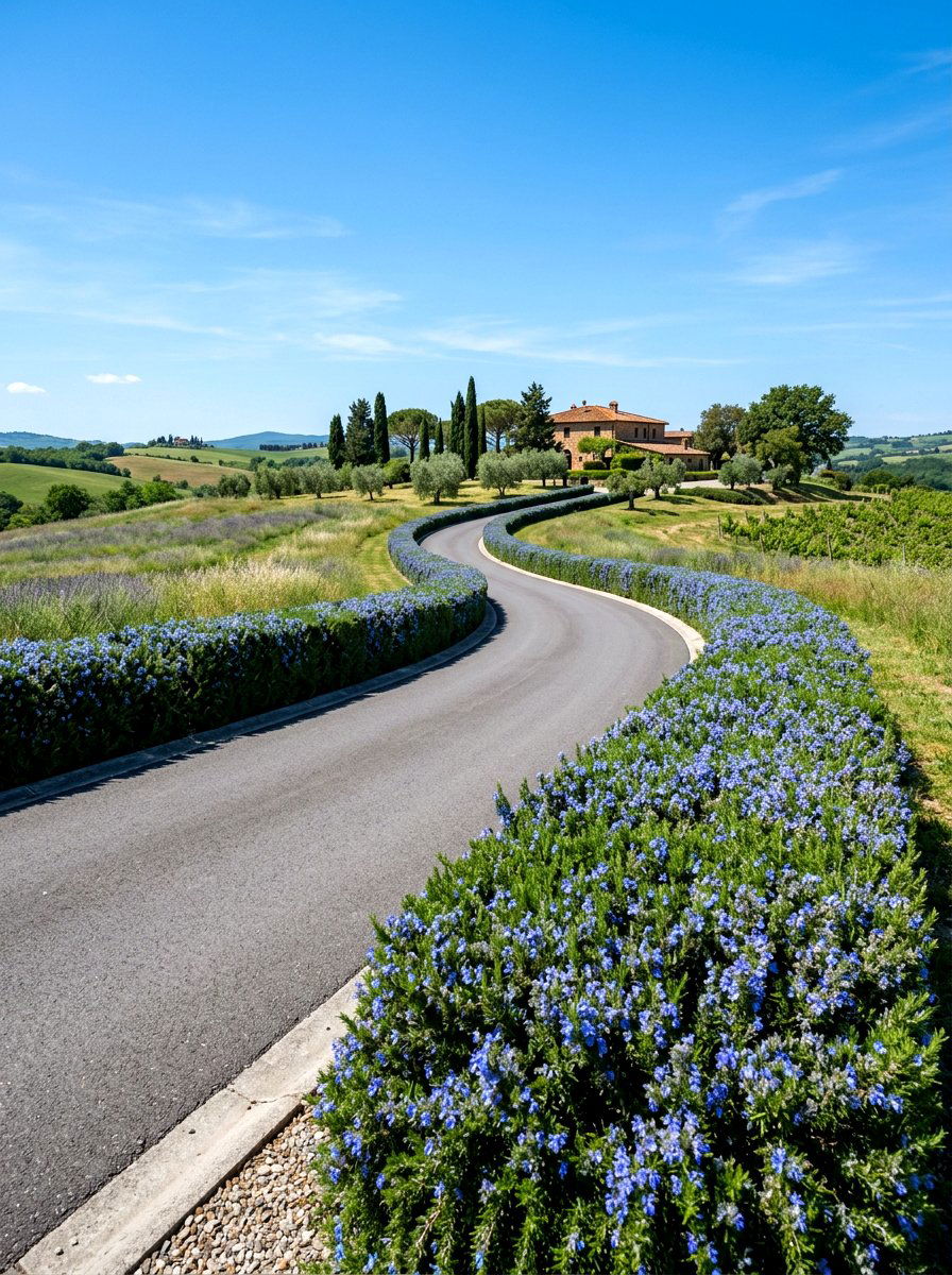 Rosemary Hedge Design - 30 edible landscaping ideas