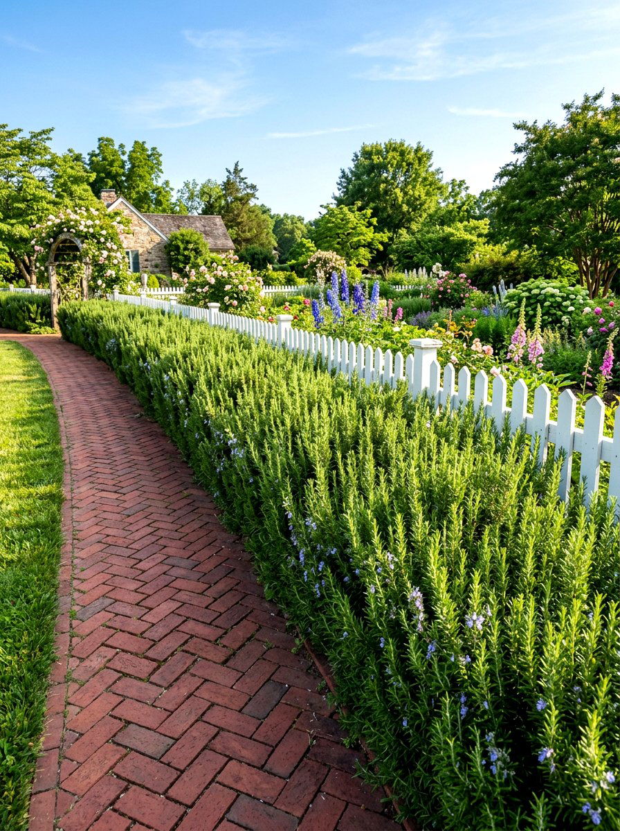 Rosemary Hedge - 30 fragrant pathway ideas