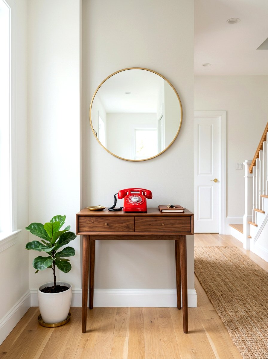 Rotary Phone Entryway - 30 analog home decor ideas