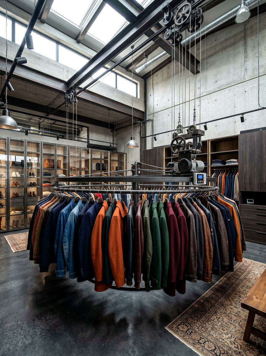Rotating Clothing Rack - 30 boutique closet ideas