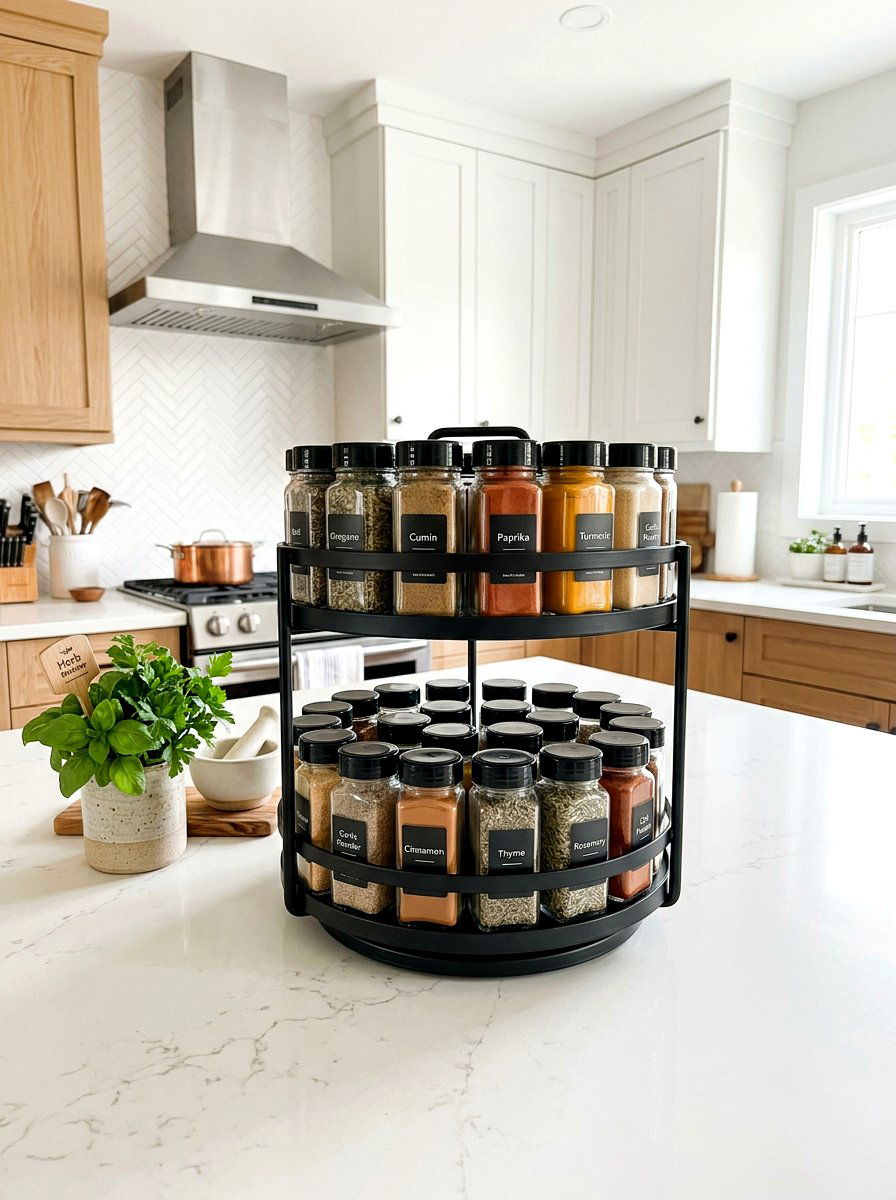 Rotating Spice Carousel - 30 spice rack ideas