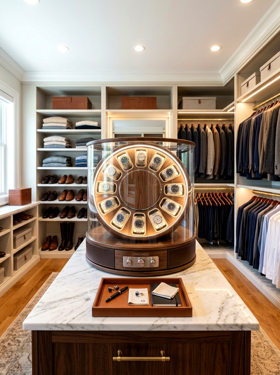 Rotating Watch Carousel - 30 watch storage ideas