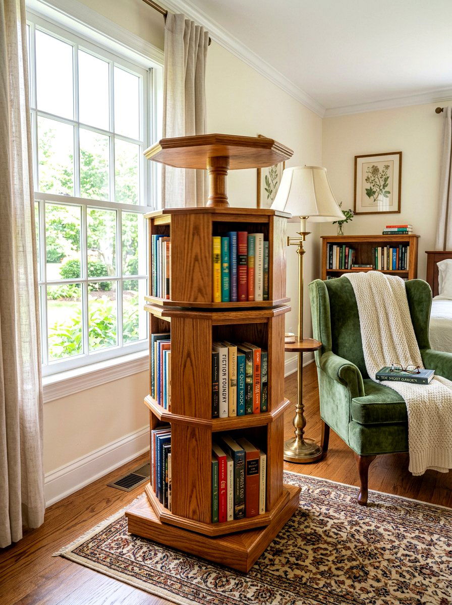 Rotating book carousel - 30 book lover teen room ideas