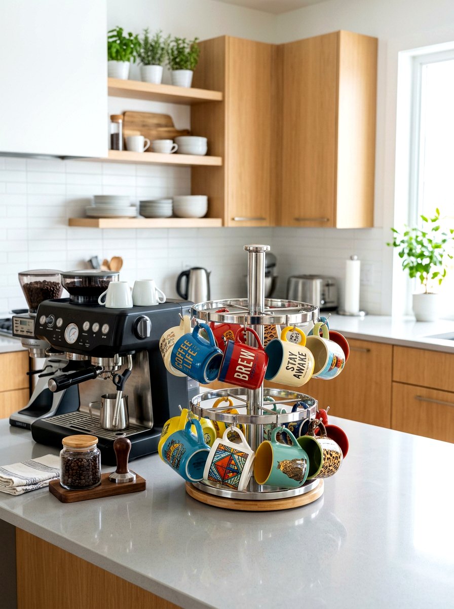 Rotating carousel rack - 30 mug display ideas