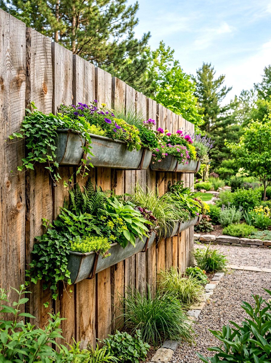 Rough Sawn Cedar Wall - 30 rustic vertical garden ideas