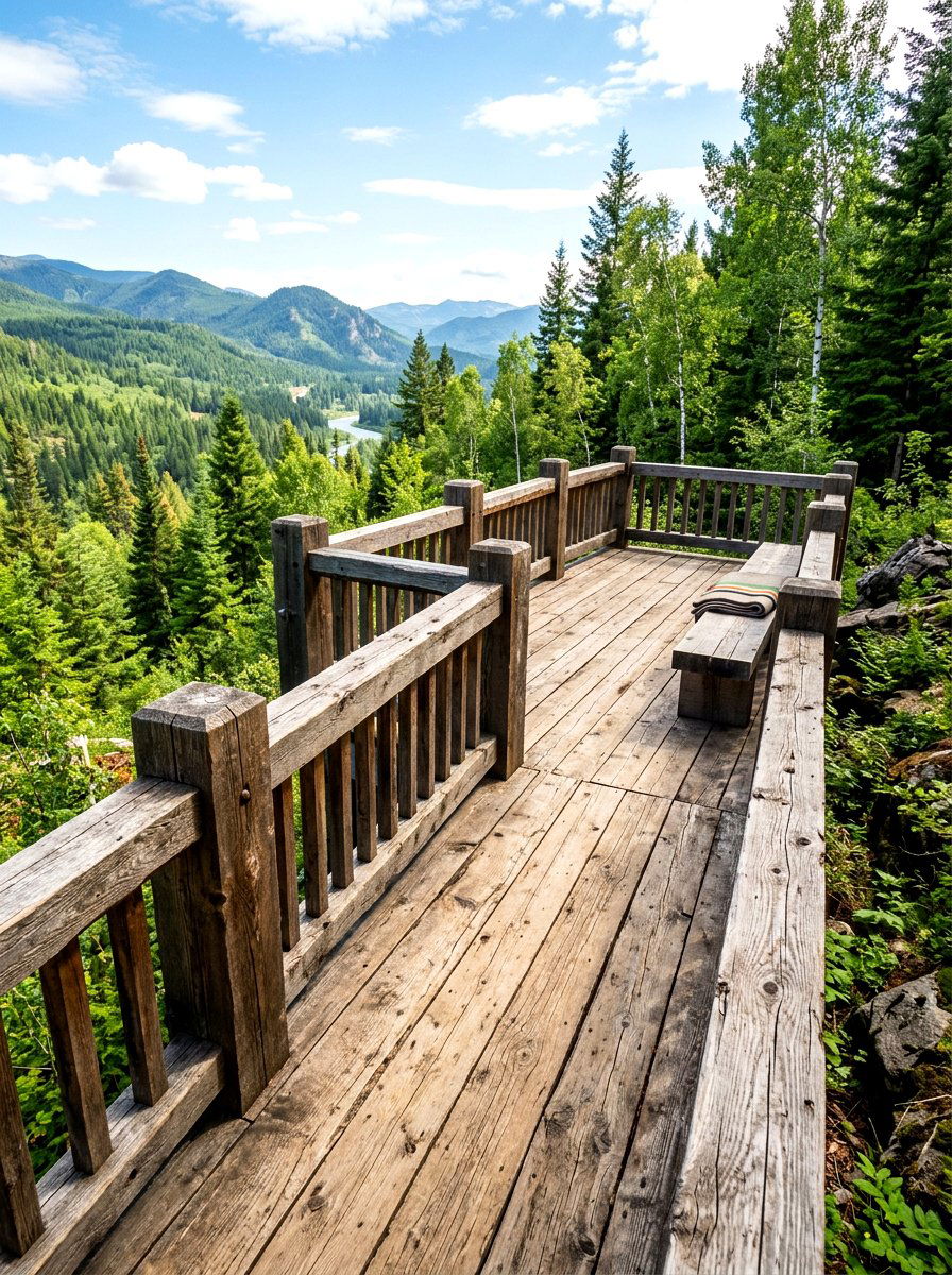 Rough Sawn Lumber Deck - 30 rustic deck ideas