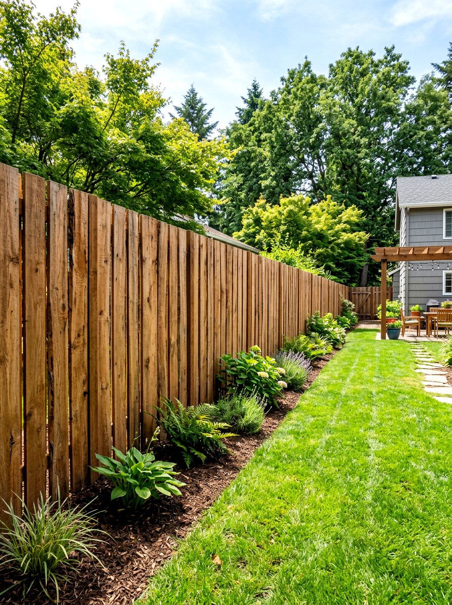 Rough Sawn Wood Fence - 30 rustic fence ideas