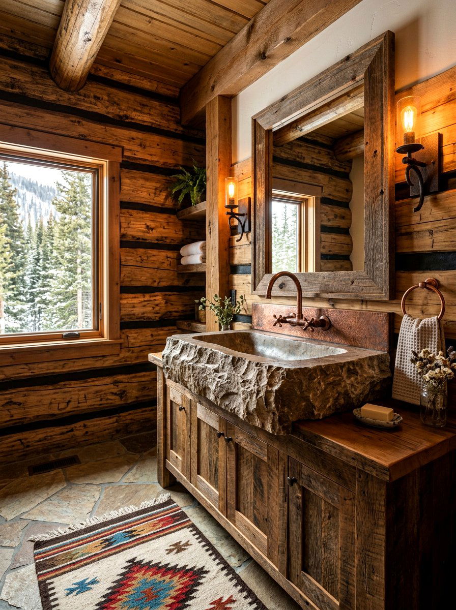Rough edge stone sink - 30 statement stone sink ideas