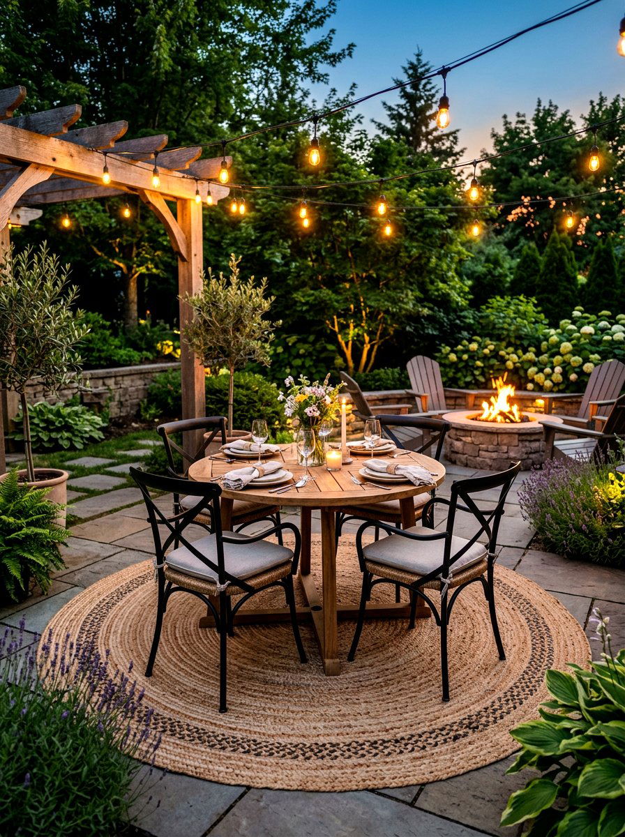 Round Braided Patio Rug - 30 patio rug ideas