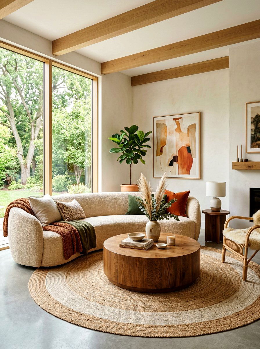 Round Coffee Table Curved Sofa - 30 curved sofa living room ideas