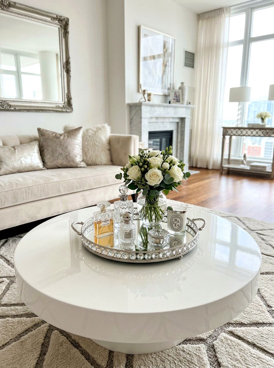 Round Coffee Table Mirror - 30 coffee table styling ideas