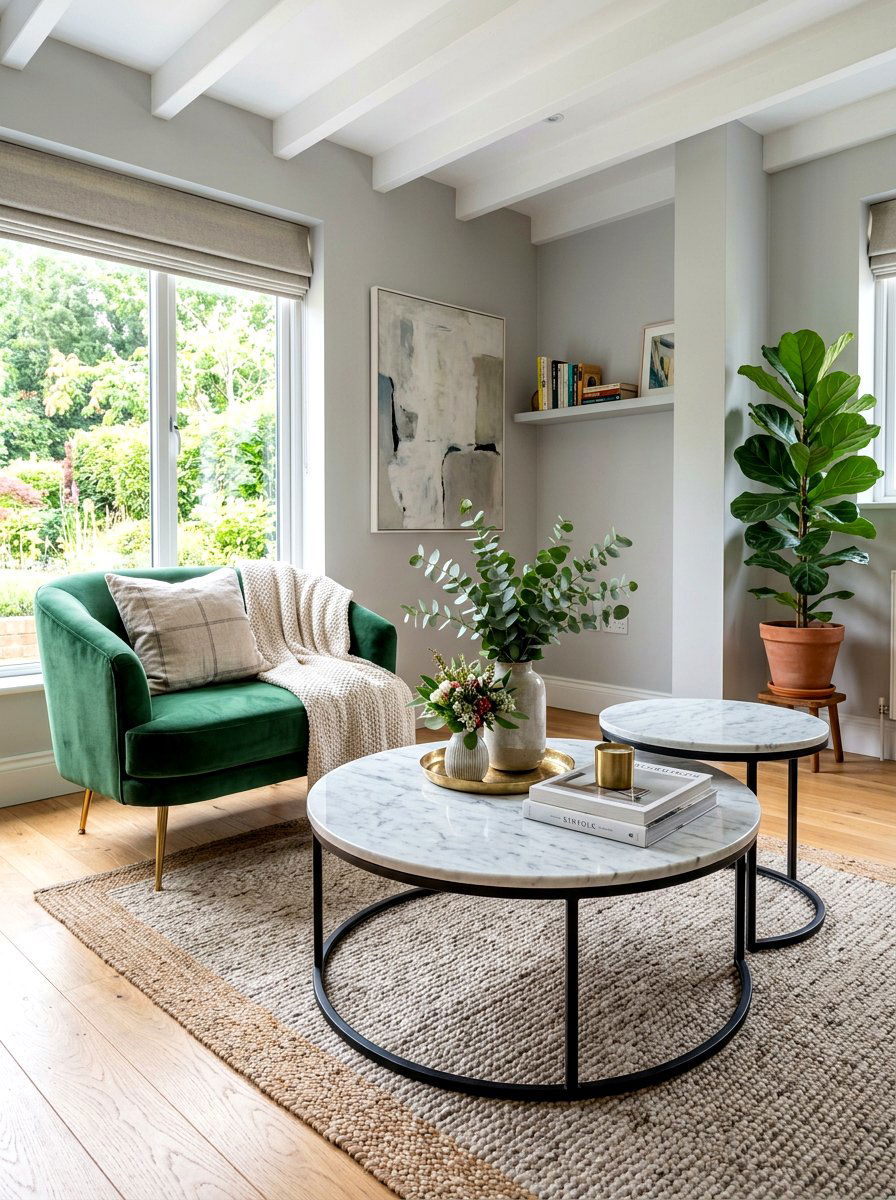 Round Coffee Table - 30 rounded furniture ideas